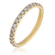 Diamond Full Eternity Ring 0.75ct, 18k Gold