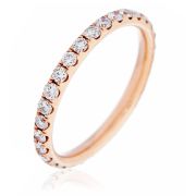 Diamond Full Eternity Ring 0.75ct, 18k Rose Gold