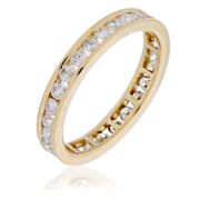 Diamond Full Eternity Ring Channel Set 1.00ct, 18k Gold