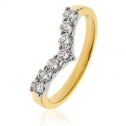 Diamond Wishbone Ring 0.50ct, 18k Gold