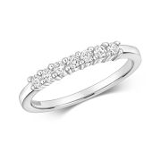 Diamond 7 Stone Ring, Claw Set 0.25ct. White Gold