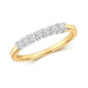 Diamond 7 Stone Ring, Claw Set 0.25ct. Yellow Gold