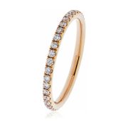 Diamond Full Eternity Ring 0.50ct, 18k Rose Gold