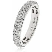 Diamond Pave Full Eternity Ring 1.00ct, 18k White Gold