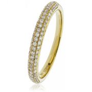 Diamond Pave Set Half Eternity Ring 0.40ct. 18k Gold