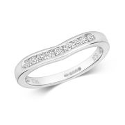 Diamond Shallow Wishbone Ring Channel Set in White Gold 0.25ct.
