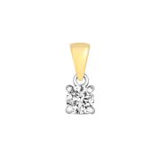 Diamond Solitaire Drop Pendant 0.25ct, 18k Gold