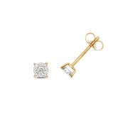Diamond Studs Illusion Set 0.16ct, 9k Gold