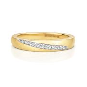 Diamond Wedding Ring 0.09ct, 9k Gold