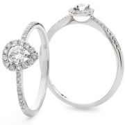 Diamond Pear Shape Engagement Ring 0.35ct, 18k White Gold