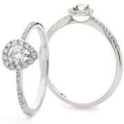 Diamond Pear Shape Engagement Ring 0.35ct. 18k White Gold