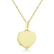 Mark Milton Mini Gold Heart Locket Necklace