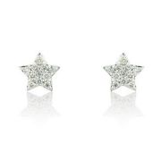Mark Milton Diamond Star Earrings 0.12ct, 9k White Gold