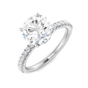 Hidden Halo Lab Diamond Engagement Ring 2.35ct. E/VS2 Platinum
