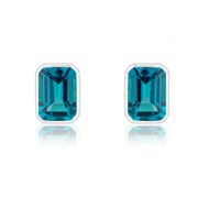 Mark Milton London Blue Topaz Stud Earrings, 9k White Gold