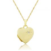 Mark Milton Gold & Diamond Heart Locket Necklace