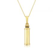 Mark Milton Yellow Gold Small Bottle Pendant Necklace