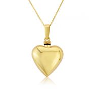 Mark Milton Yellow Gold Heart Bottle Pendant Necklace