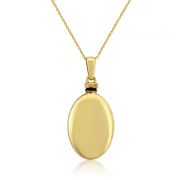 Mark Milton Yellow Gold Oval Bottle Pendant Necklace