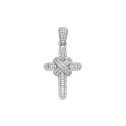 Pavé Set Diamond Cross Pendant 0.44ct. 9k White Gold