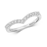 Petite Diamond Wishbone Ring 0.25ct. 9k White Gold