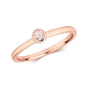 Petite Morganite Solitaire Ring in Rose Gold