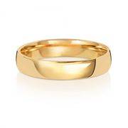 4mm Wedding Ring Traditional Court Shape, 18k Gold, Medium