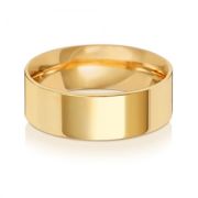 7mm Wedding Ring Flat Court 9k Gold, Medium