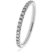 Petite Diamond Full Eternity Ring 0.40ct, 18k White Gold