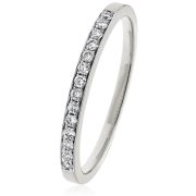 Diamond Half Eternity Ring 0.20ct, 9k White Gold