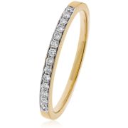 Diamond Half Eternity Ring 0.15ct, 18k Rose Gold