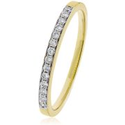 Diamond Half Eternity Ring 0.15ct, 9k Gold