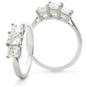 Diamond Princess Trilogy Ring 1.30ct, Platinum