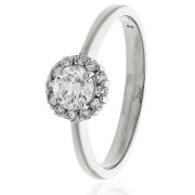 Diamond Engagement Ring 0.55ct, 18k White Gold