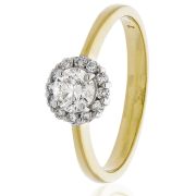 Diamond Engagement Ring 0.55ct, 18k Gold