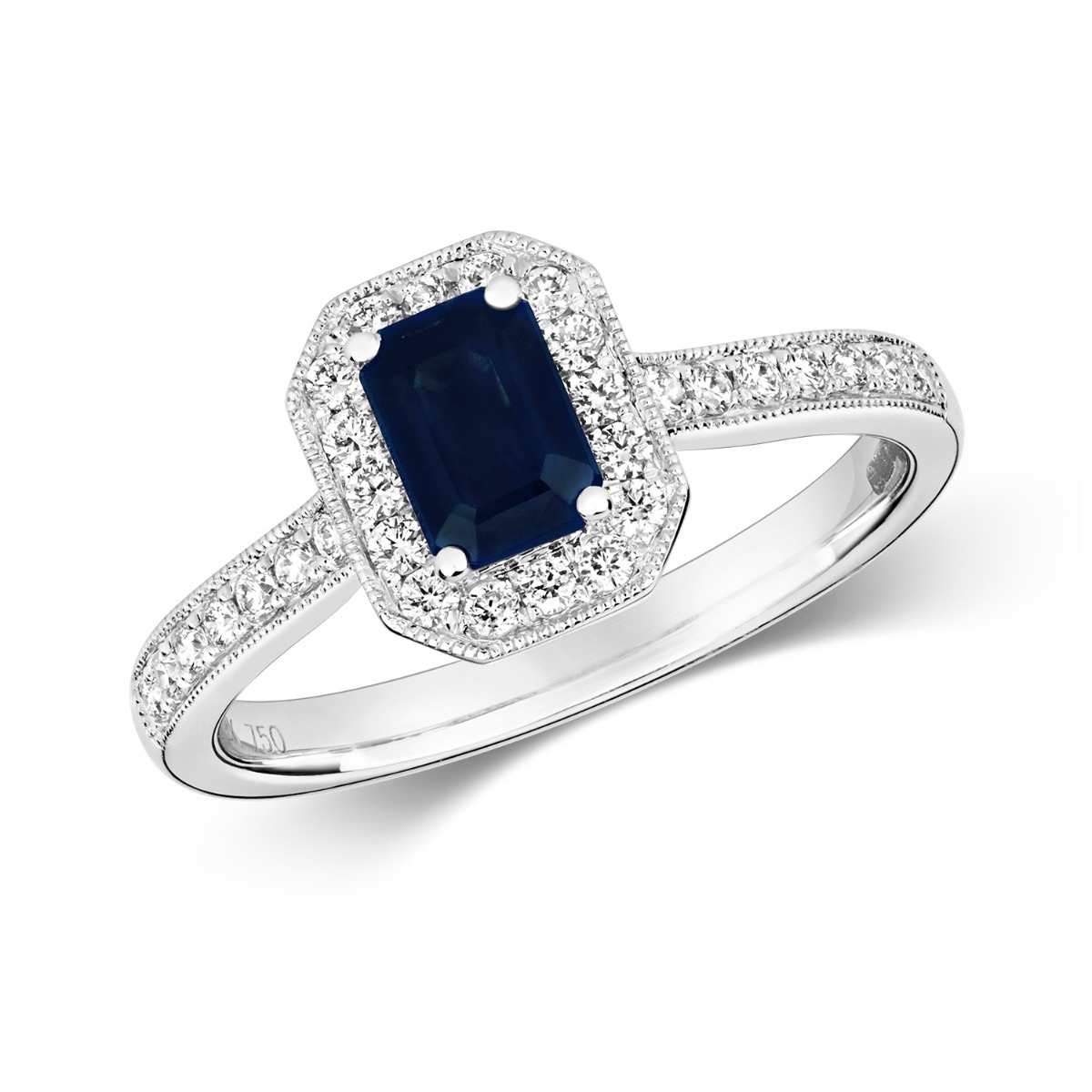 Black and top white sapphire rings