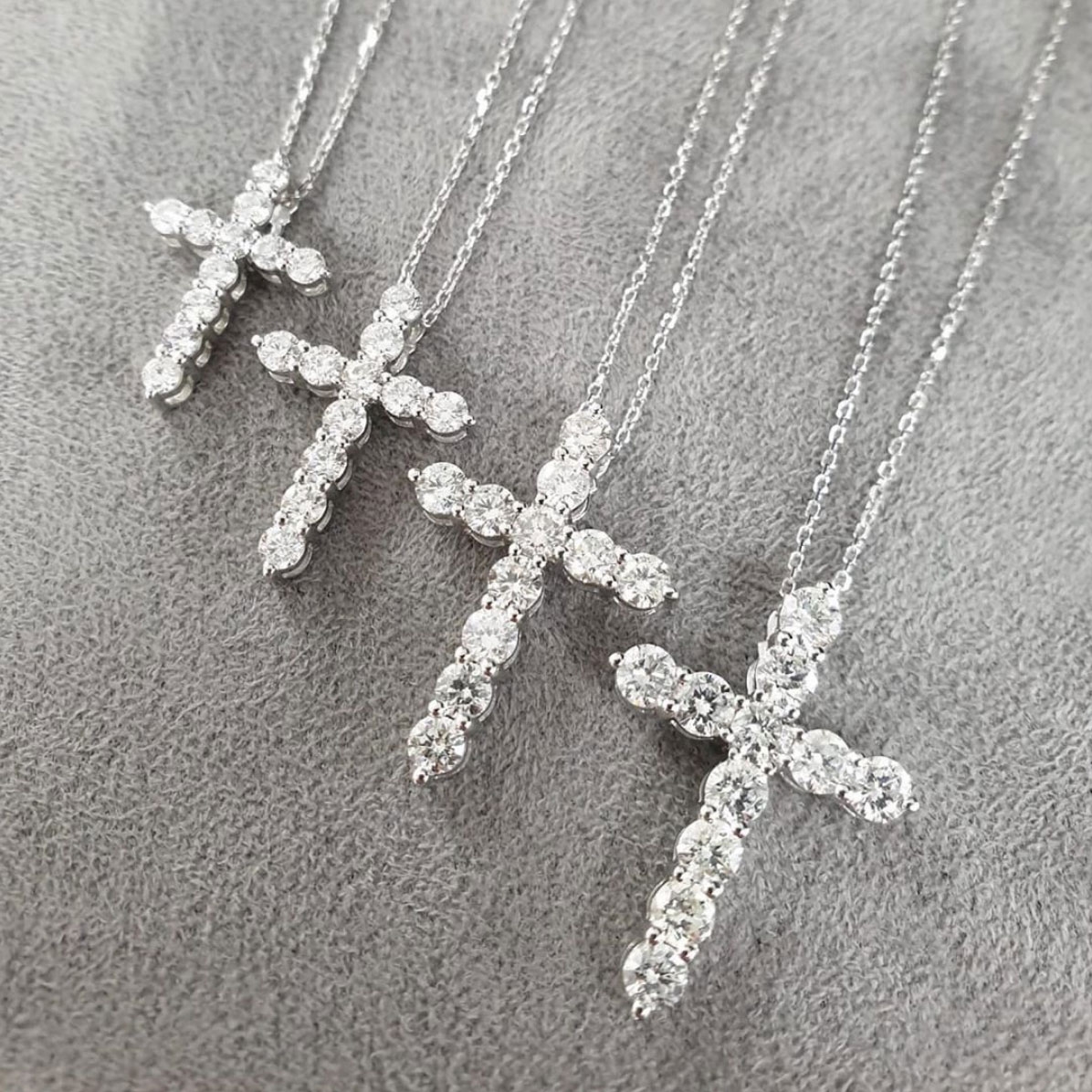 14K White Gold Openwork Diamond Cross Necklace | Shop 14k White Gold Faith  Necklaces | Gabriel & Co