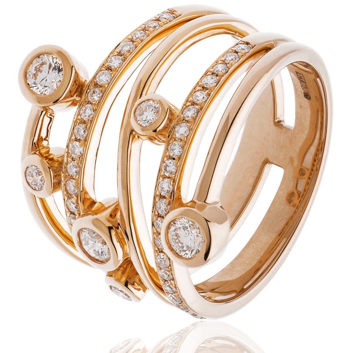 Diamond cocktail top rings uk