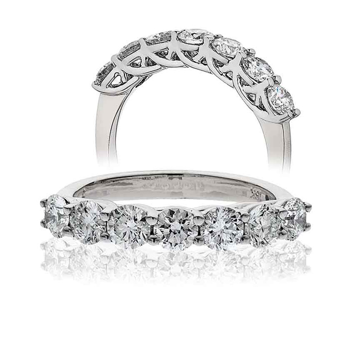 7 stone outlet diamond eternity ring