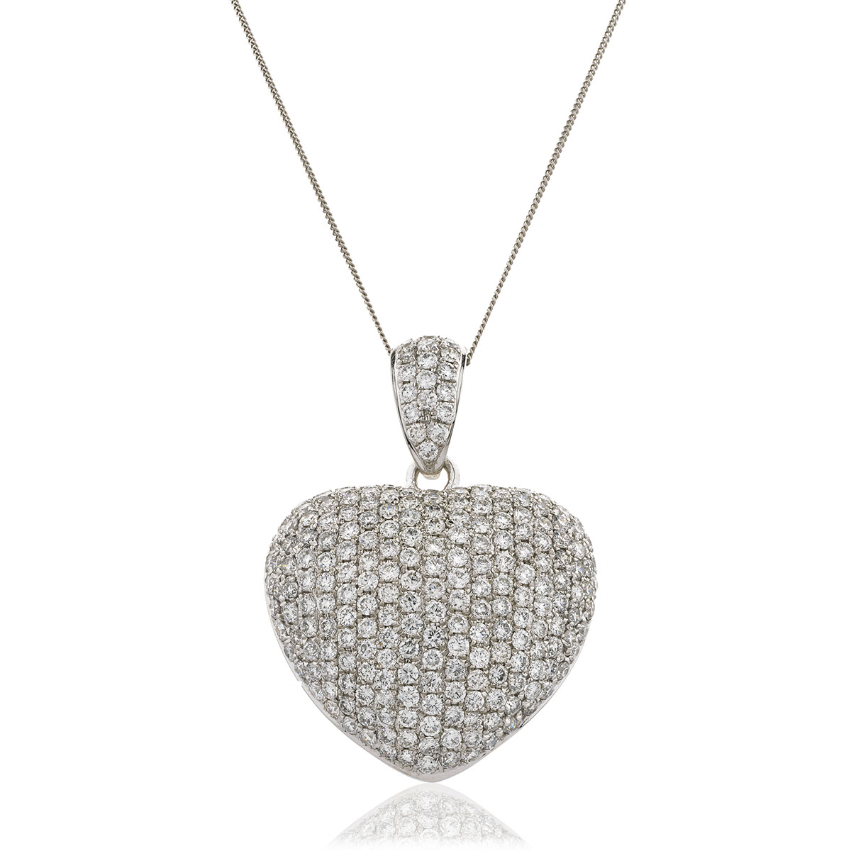 Gold pave sales heart necklace