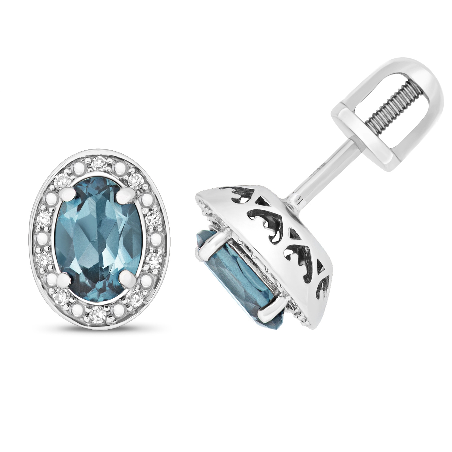 Diamond topaz earrings online