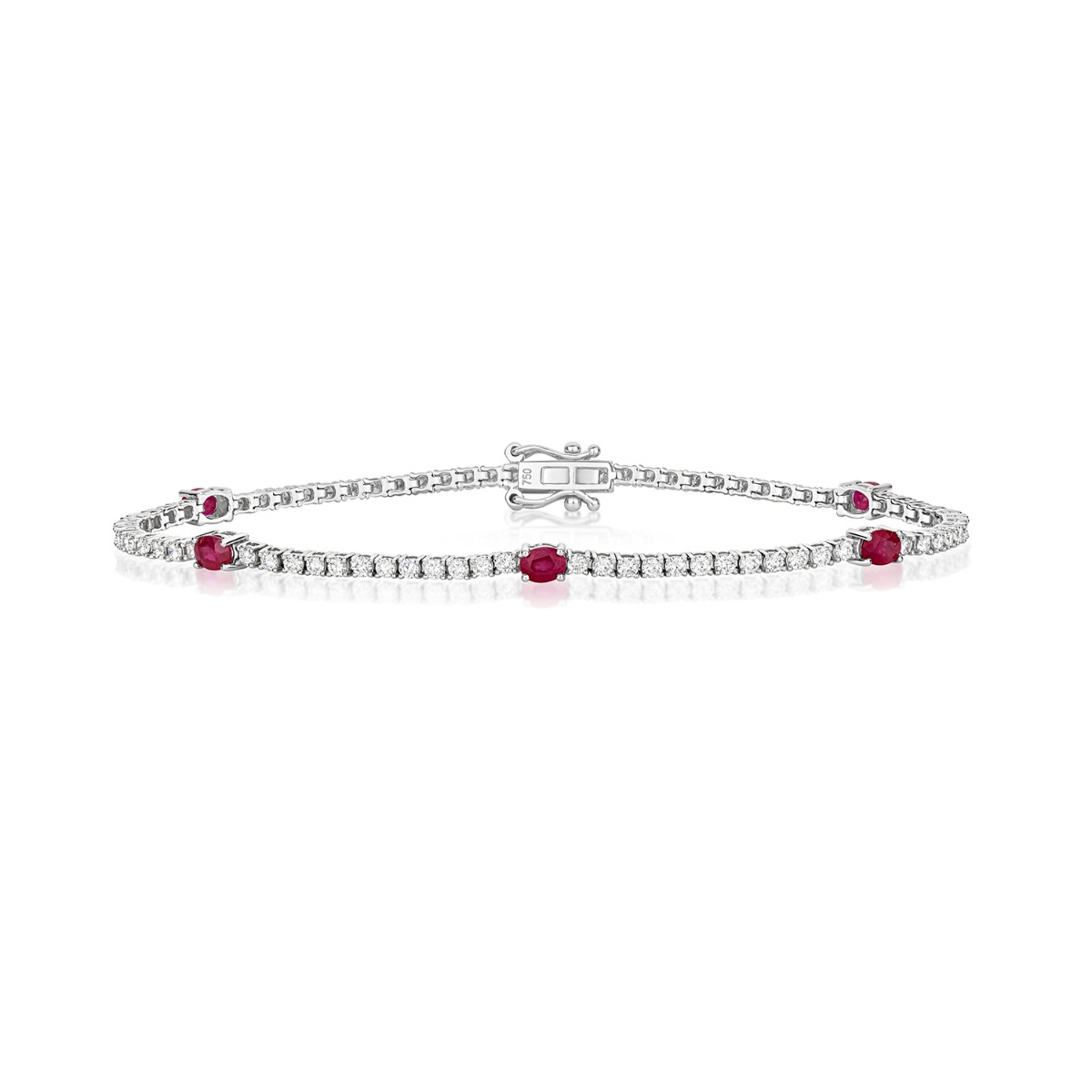 Ruby diamond tennis bracelet sale