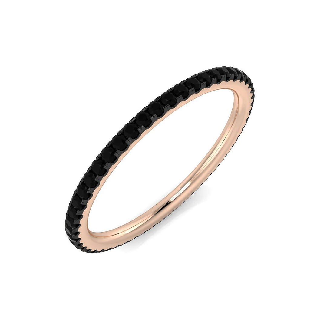 Black diamond eternity band yellow gold shop