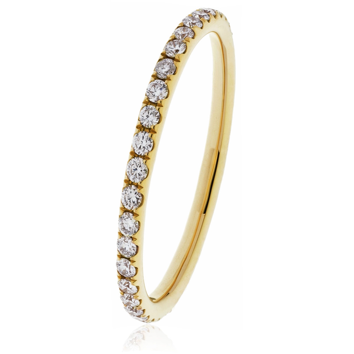 Diamond Full Eternity Ring 0.30ct, 18k Gold 1.5mm