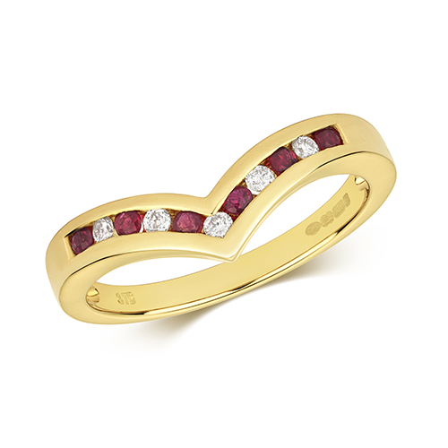 Ruby wishbone ring hotsell