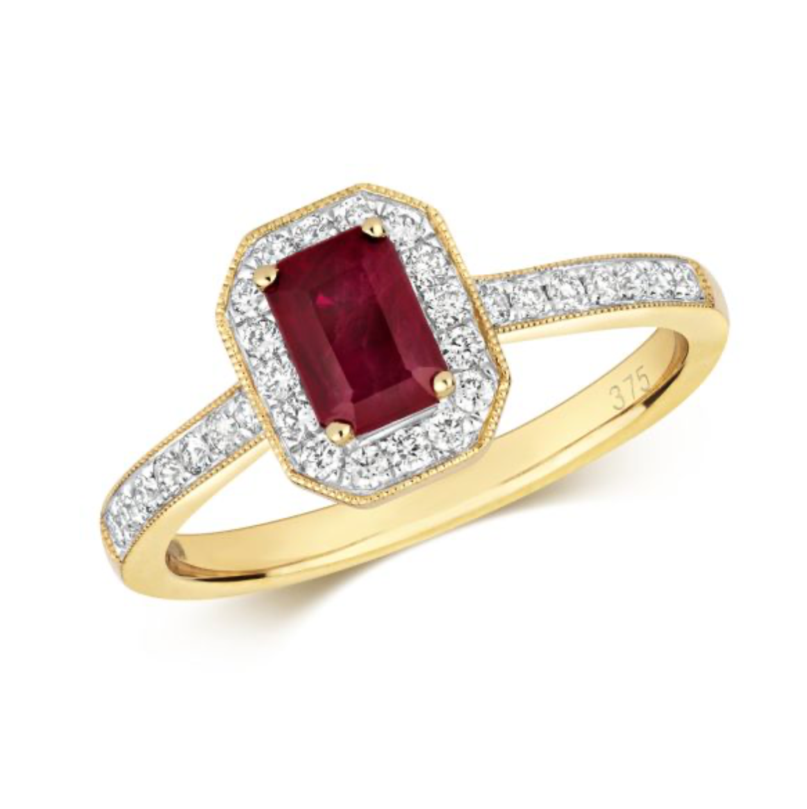 Natural ruby ring showing inclusions and natural variation